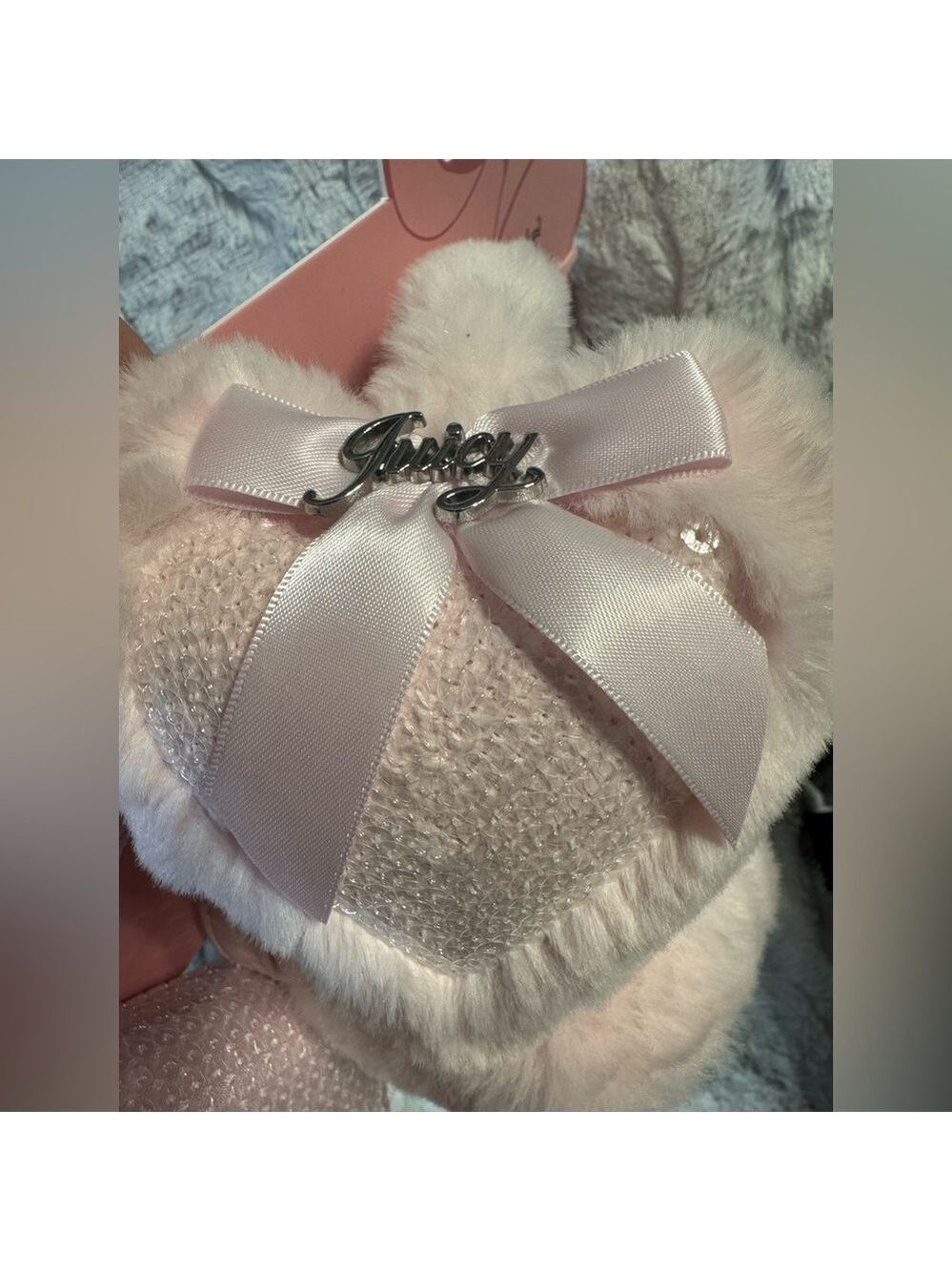 Juicy Couture - Kids Set - Mini Bag & Ear Muffs - BRAND NEW - light pink - Picture 6 of 11